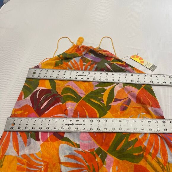 NWT C&C California Palm Linen Maxi Dress Size Small New - Picture 3 of 7